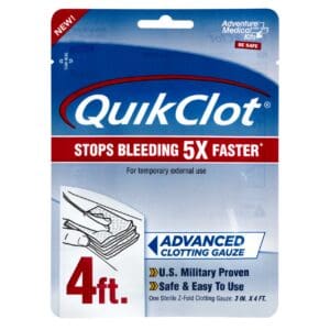 Adventure Medical Kits QuikClot Stop Bleeding White 3" x 48" Clotting Gauze