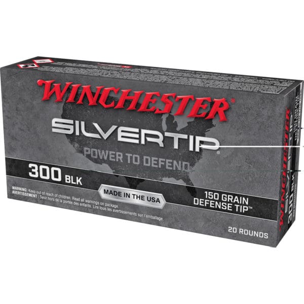 Winchester Ammo .300 Blackout 150 gr Silvertip Defense Tip 20 Per Box
