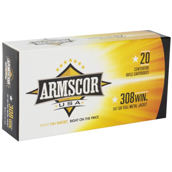 Armscor USA .308 Win 147 gr Full Metal Jacket 20 Per Box - Image 2