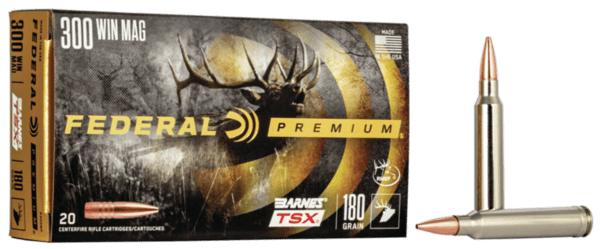 Federal P300WP .300 Win Mag 180 gr Barnes TSX 20 Per Box