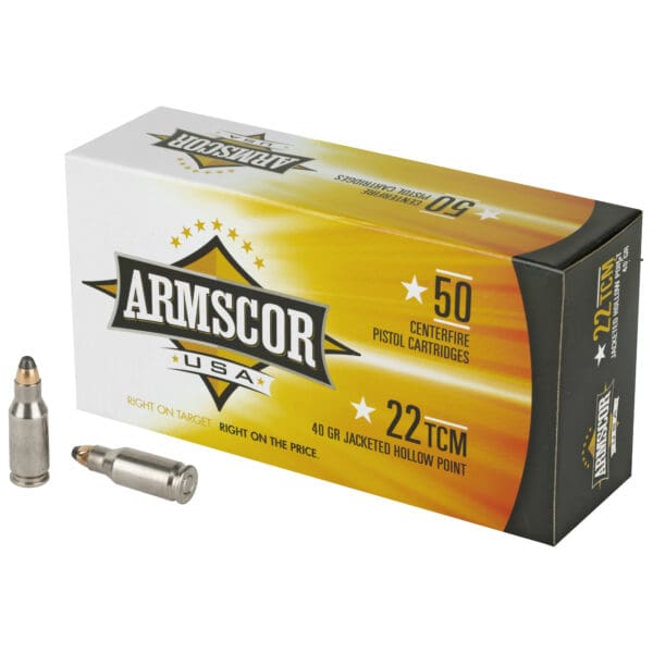 Armscor FAC22TCM1N USA .22 TCM 40 gr Jacketed Hollow Point 50 Per Box