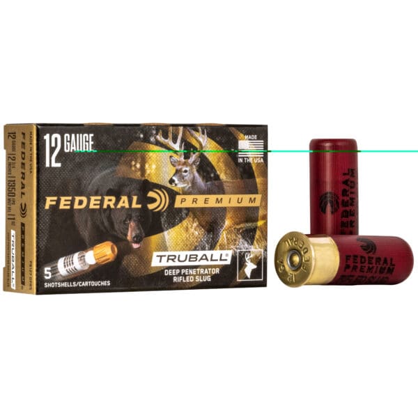 Federal PB127DPRS Premium Vital-Shok 12 Gauge 2.75" 1oz Rifled Slug Shot 5 Per Box