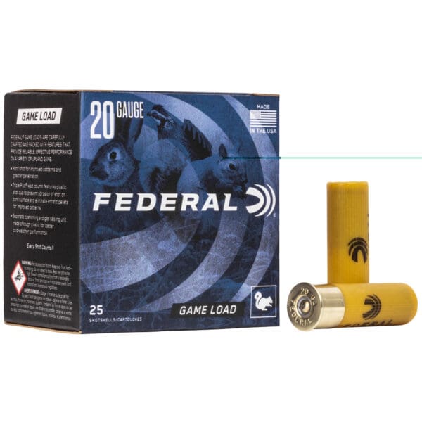 Federal H20075 Game-Shok Upland 20Gauge 2.75" 7/8oz 7.5Shot 25 Per Box/10 Case