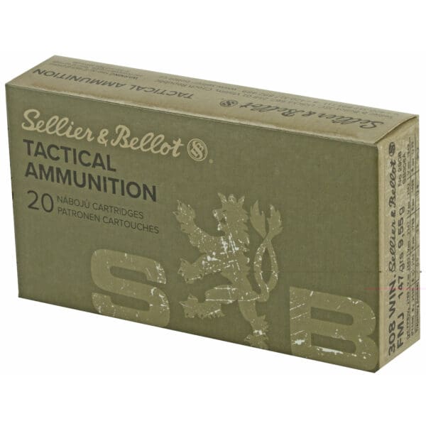 Sellier & Bellot SB308A .308 Win 147 gr Full Metal Jacket 20 Per Box - Image 3