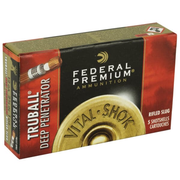 Federal PB127DPRS Premium Vital-Shok 12 Gauge 2.75" 1oz Rifled Slug Shot 5 Per Box - Image 2