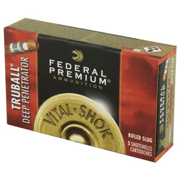 Federal PB127DPRS Premium Vital-Shok 12 Gauge 2.75" 1oz Rifled Slug Shot 5 Per Box - Image 3