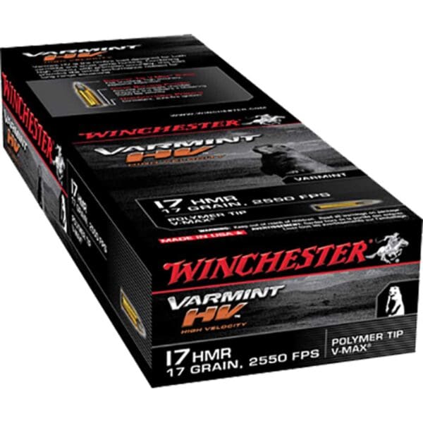 Winchester S17HMR1 Varmint HV .17 HMR 17 gr Hornady V Max 50 Per Box