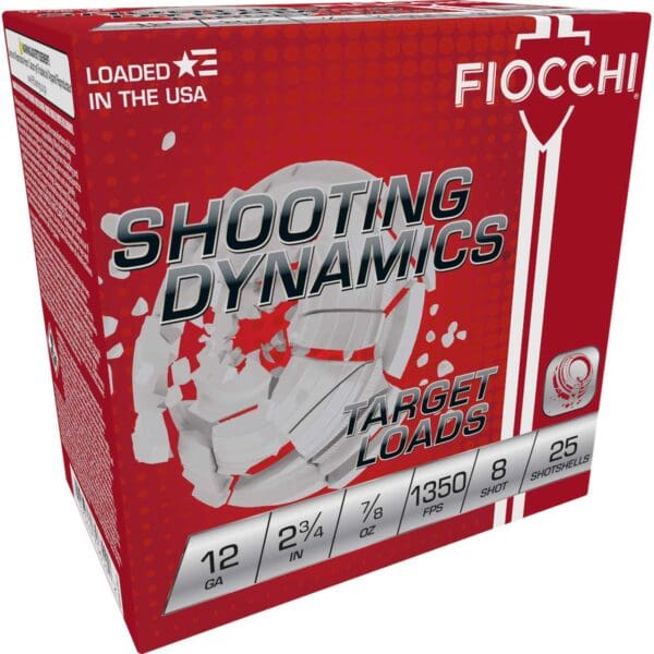 Fiocchi 12SD78H8 Shooting Dynamics 12 Gauge 2.75" 7/8 oz 8 Shot 25 Per Box