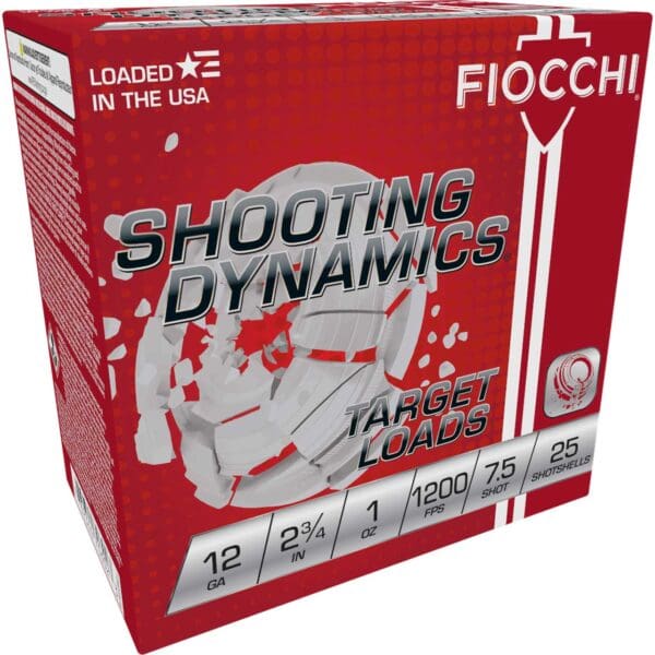Fiocchi 12SD1H75 Shooting Dynamics Target 12 Gauge 2.75" 1 oz 7.5 Shot 25 Per Box