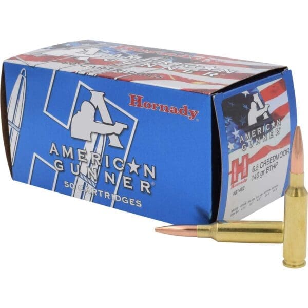 Hornady 81482 American Gunner 6.5 Creedmoor 140 gr Hollow Point Boat Tail 50 Per Box