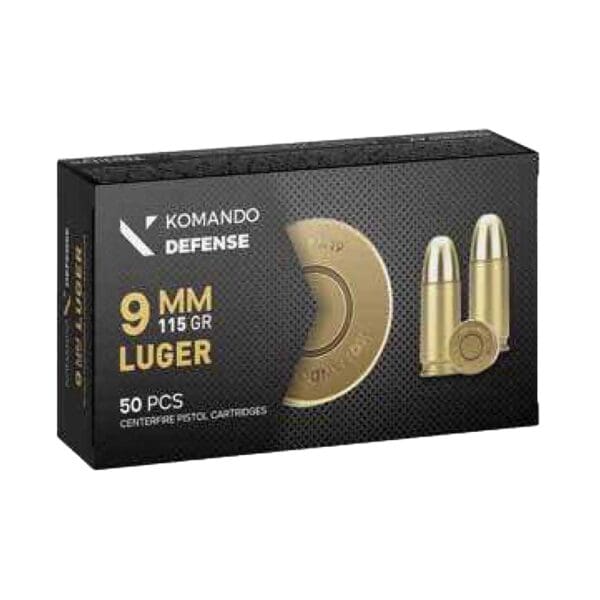 Dickinson LLC BRASS  9mm Luger 115 gr Full Metal Jacket 50 Per Box
