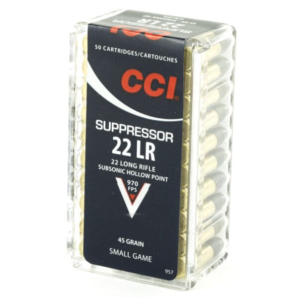 CCI Suppressor .22 LR 45 gr Lead Hollow Point 50 Per Box - Image 3