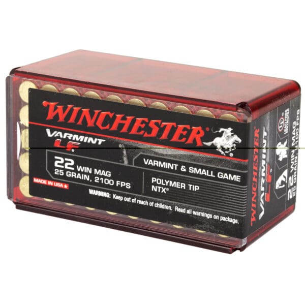 Winchester Varmint LF .22 WMR 25 gr Polymer Tip NTX 50 Per Box - Image 3
