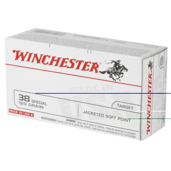 Winchester USA .38 Special 125 gr Jacketed Soft Point 50 Per Box - Image 3