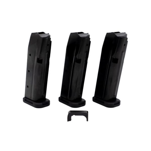 Shield Arms S15COMBOG33M1C S15 Magazine Gen 3 Combo 15rd 9mm Luger Compatible w/Glock 43X/48 Black Steel 3 Pack