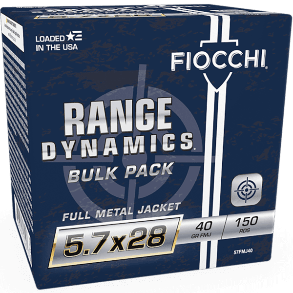 Fiocchi 57FMJ40 Range Dynamics 5.7x28mm 40 gr Full Metal Jacket 150 Per Box