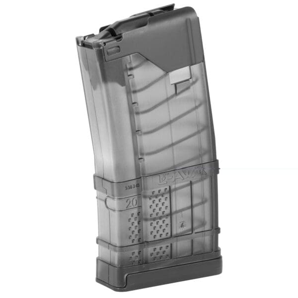 Lancer 999000232002 L5AWM  Smoke Detachable 20rd 223 Rem/300 Blackout/5.56x45mm NATO for AR-15