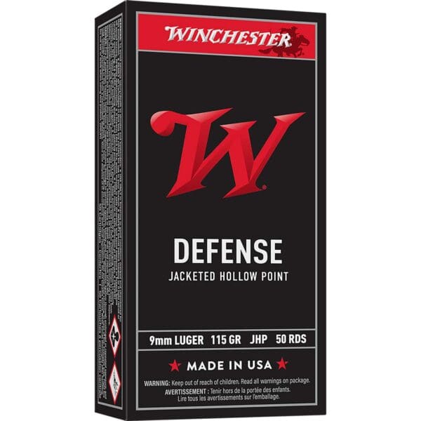 Winchester Ammo USA9JHP 9mm Luger 115 gr Jacketed Hollow Point 50 Per Box