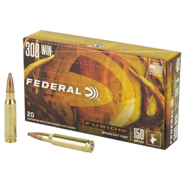 Federal F308FS1 Fusion .308 Win 150 gr Bonded Soft Point 20 Per Box