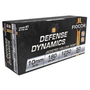 Fiocchi 10APHP Defense Dynamics 10mm Auto 180 gr Jacketed Hollow Point 50 Per Box