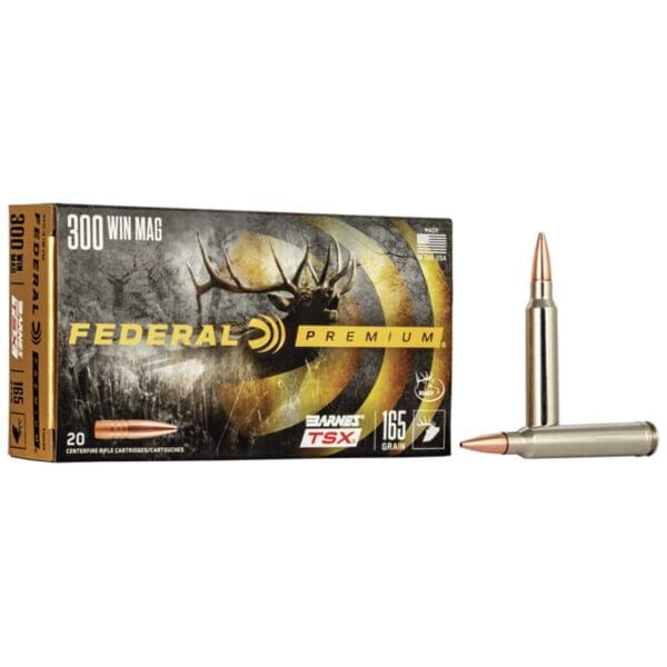 Federal P300WR Premium .300 Win Mag 165 gr Barnes TSX 20 Per Box