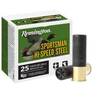 Remington 20977 Sportsman Hi-Speed Steel 12 Gauge 3" 1 1/8 oz 2 Shot 25 Per Box