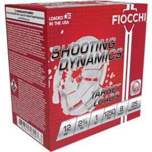 Fiocchi 12SD1X8 Shooting Dynamics 12 Gauge 2.75" 1oz 8 Shot 25 Per Box