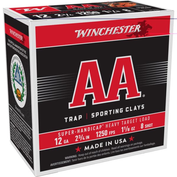 Winchester AAHA128 AA Heavy Target 12 Gauge 2.75" 1 1/8 oz 8 Shot 25 Per Box