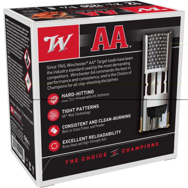 Winchester AAHA128 AA Heavy Target 12 Gauge 2.75" 1 1/8 oz 8 Shot 25 Per Box - Image 2