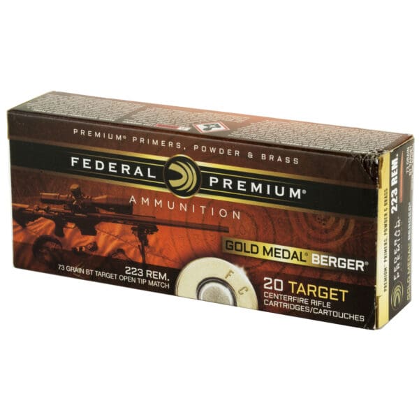 Federal GM223BH73 Gold Medal .223 Rem 73 gr Berger Open Tip Match 20 Per Box - Image 2