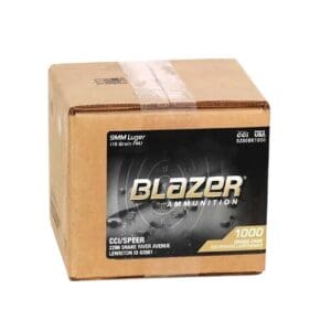 CCI 5200BK1000 Blazer Brass 9mm Luger 115 gr Full Metal Jacket 1000 Per Box