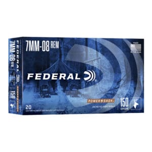 Federal 708CS Power-Shok 7mm-08 Rem 150 gr Jacketed Soft Point 20 Per Box