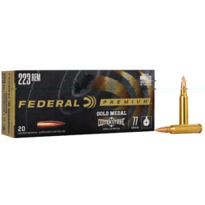 Federal GM223OTM3 Gold Medal .223 Rem 77 gr Open Tip Match 20 Per Box