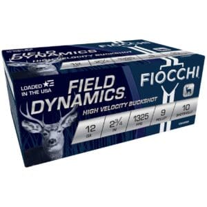 Fiocchi 12HV9P Field Dynamics 12 Gauge 2.75" 9 Pellets 00 Buck Shot 10 Per Box