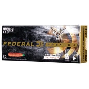 Federal P223TC1 Premium .223 Rem 55 gr Trophy Copper 20 Per Box