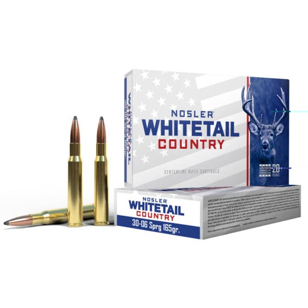 Nosler 40125 Whitetail Country .30-06 Springfield 165 gr Spitzer Boat Tail 20 Per Box