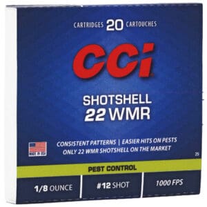 CCI 0025 Pest Control Shotshell .22 WMR 52 gr #12 Shot 20 Per Box