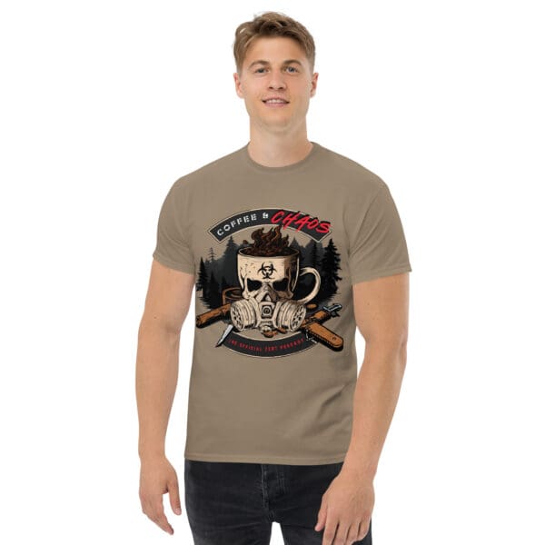 Coffee & Chaos Podcast T Shirt - Image 61