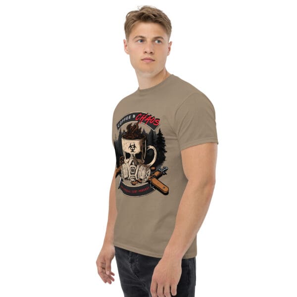 Coffee & Chaos Podcast T Shirt - Image 64