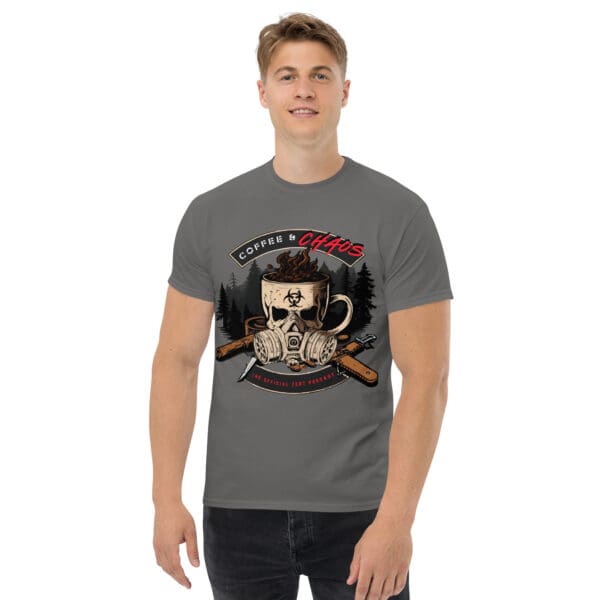 Coffee & Chaos Podcast T Shirt - Image 43