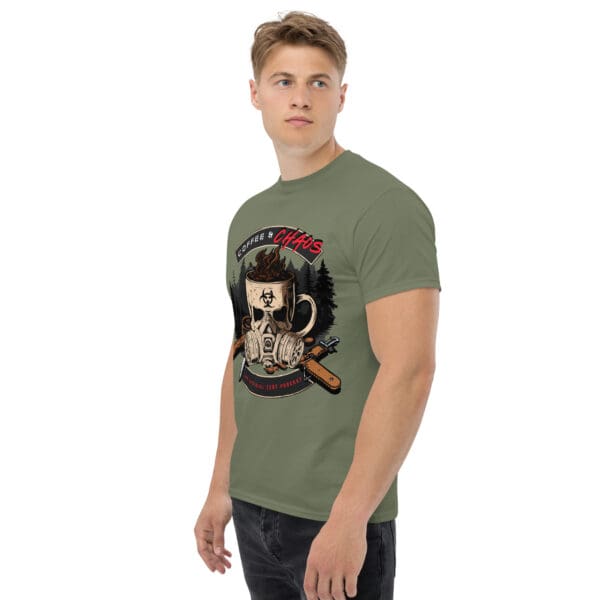 Coffee & Chaos Podcast T Shirt - Image 52