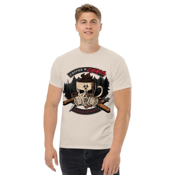 Coffee & Chaos Podcast T Shirt - Image 79