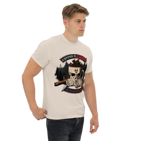 Coffee & Chaos Podcast T Shirt - Image 84