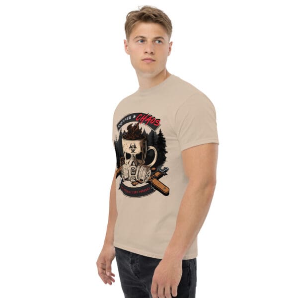Coffee & Chaos Podcast T Shirt - Image 76