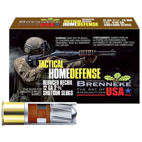 Brenneke SL122THD THD Home Defense 12 Gauge 2.75" 1 oz Slug Shot 5 Per Box