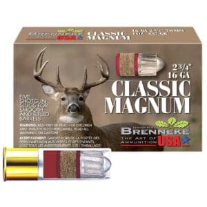 Brenneke SL162CLM Classic Magnum 16 Gauge 2.75" 1 oz Slug Shot 5 Per Box