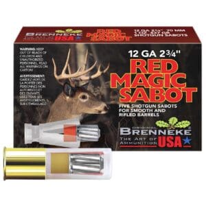 Brenneke SL122RMS Red Magic 12 Gauge 2.75" 1 oz Sabot Slug Shot 5 Per Box
