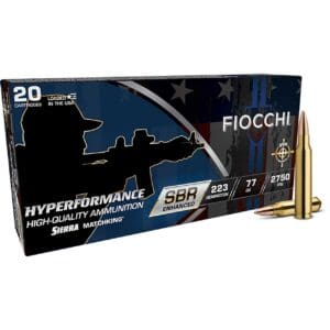 Fiocchi 223SBRD Hyperformance .223 Rem 77 gr Hollow Point Boat Tail 20 Per Box