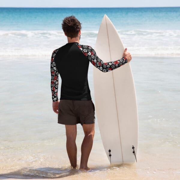 Men's Death Blossom Rash Guard - Black - Image 2