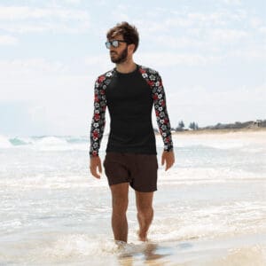 Men's Death Blossom Rash Guard - Black